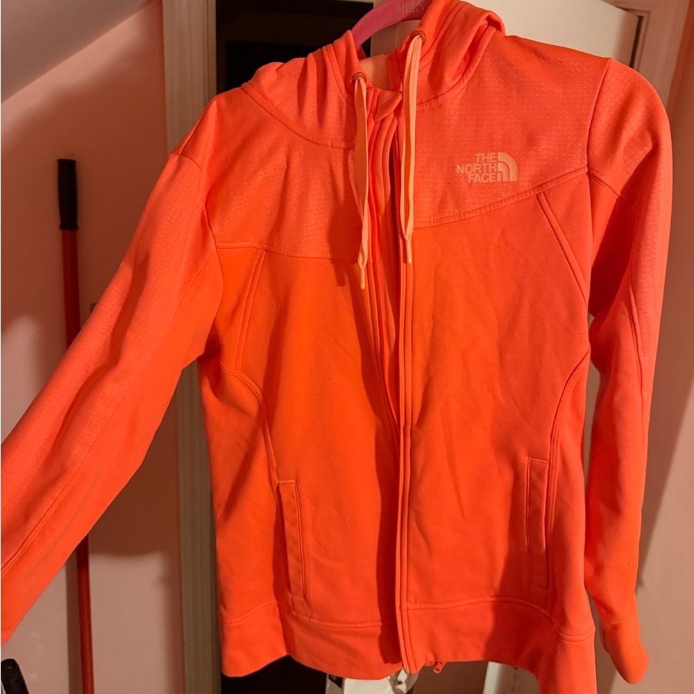 The North Face Vibrant Orange/Coral Full-Zip Hoodie